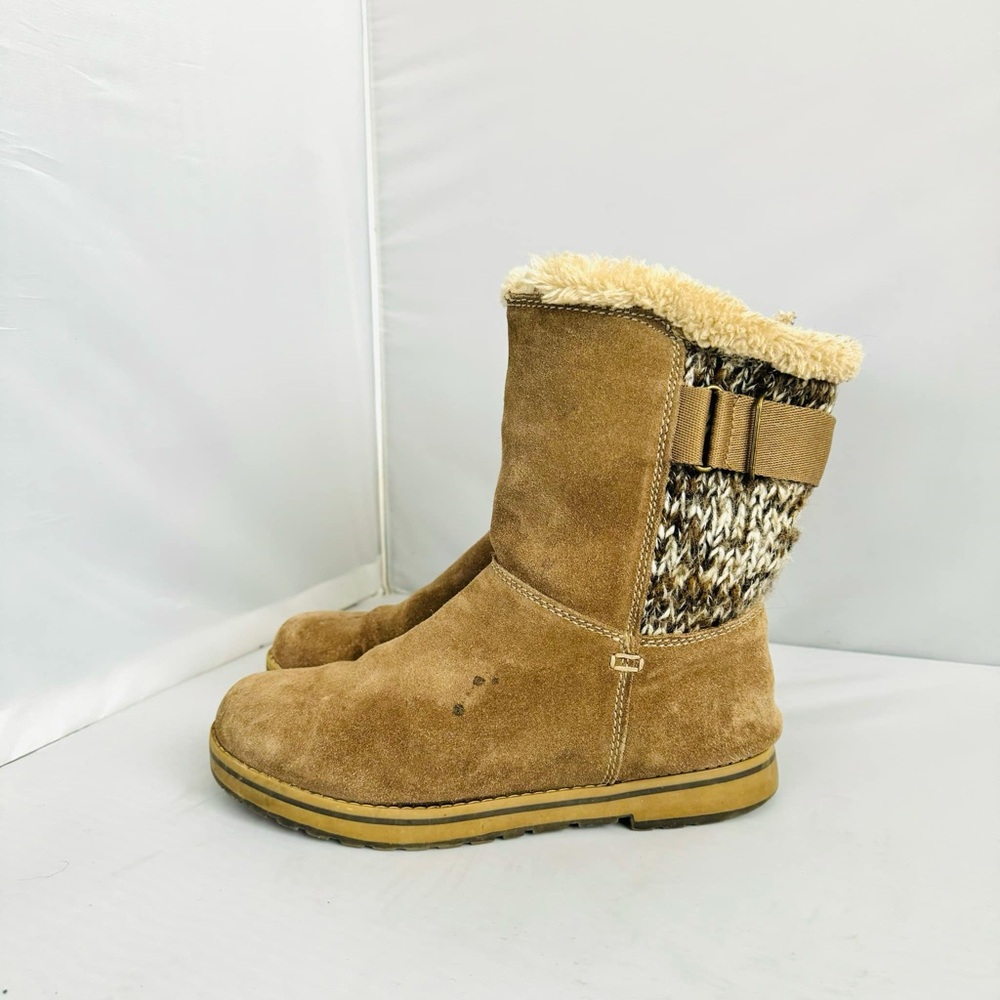 White Mountain Polar Air Tan and Cream Winter Boots with Fur Lining Women’s 6.5
